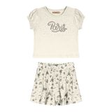 Conjunto Infantil Feminino Paris Trick Nick Bege 1