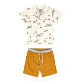 Conjunto Infantil Polo Baleia Trick Nick Bege 3