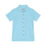 Camisa Juvenil Masculina Viscose Dobby Trick Nick Azul 10