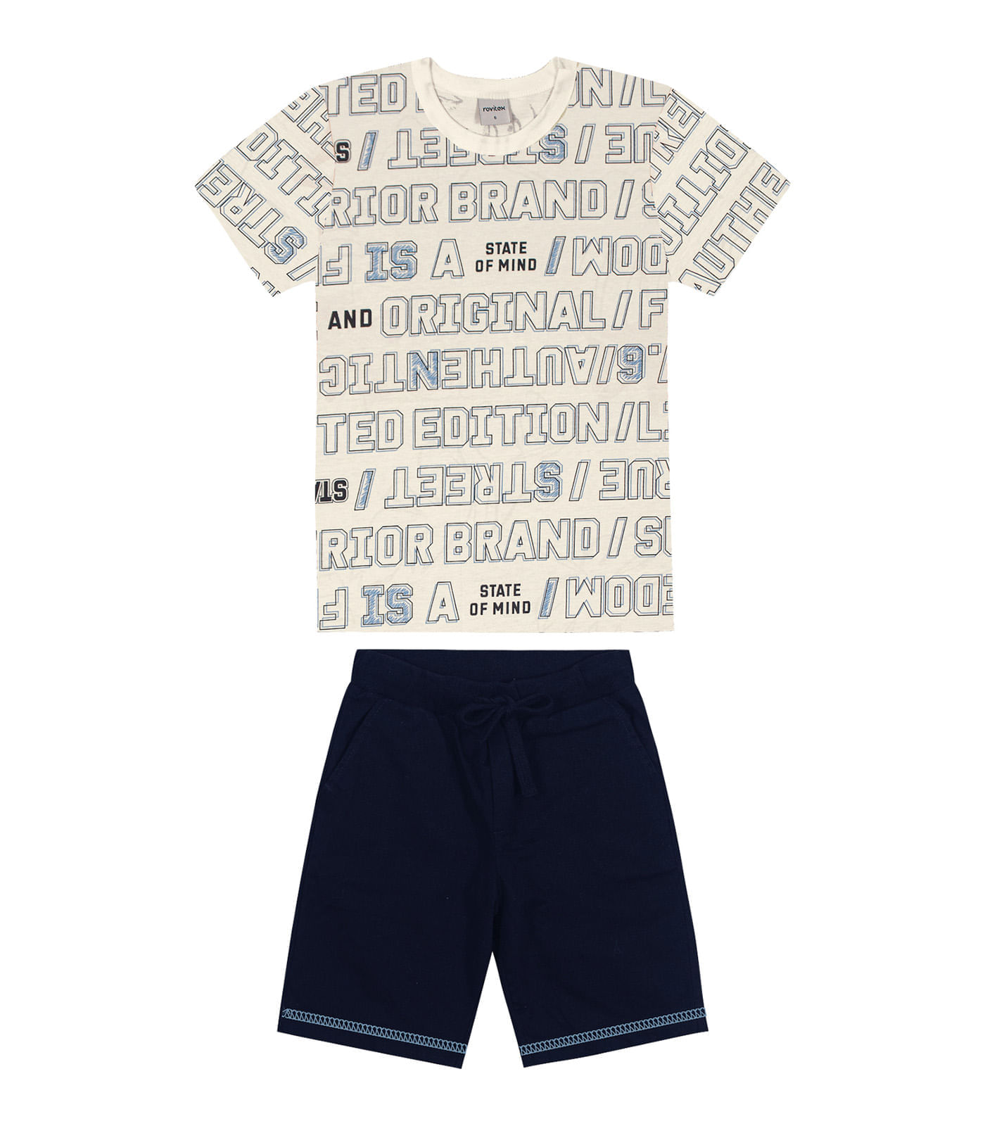 Conjunto Juvenil Masculino Rovitex Kids Bege 8