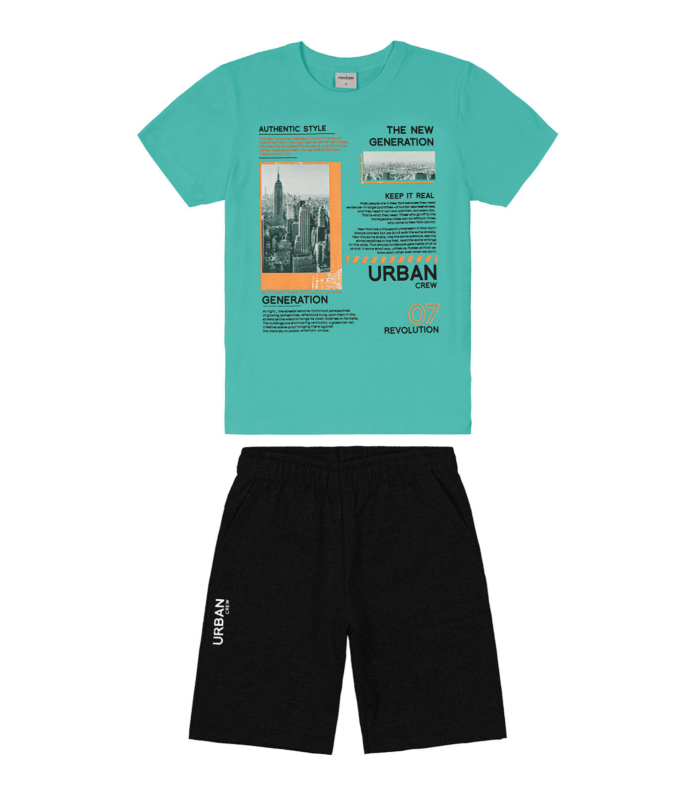 Conjunto Juvenil Masculino Urban Rovitex Kids Verde 8