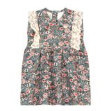 Vestido Infantil Com Flores Trick Nick Azul M