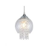 Lustre Pendente Cristal Diana Elisabeth Transparente E27 Bivolt Taschibra