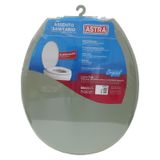 Assento Sanitário Almofadado Astra Convencional Oval Universal Verde Malva