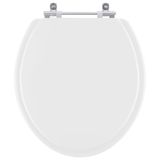 Assento Sanitário Poliéster Convencional Oval Branco Para Vaso Para Todas As Marcas 1.6gpf 6lpf