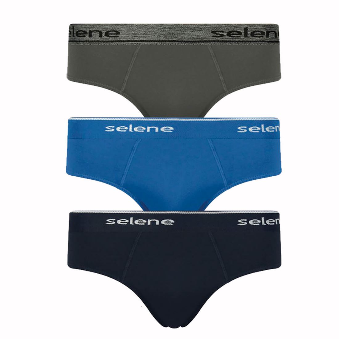 Cueca Masculina Kit 3 Peças Algodão Cós Aparente