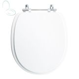 Tampa Vaso Sanitário Madeira Laqueada Village Branco Para Bacia Deca