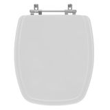 Assento Sanitário Tampa De Vaso Madeira Mdf Laqueado Stylus Para Bacia Celite Quadrado Antigo - Cinza Claro