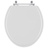 Assento Sanitário Tampa De Vaso Madeira Mdf Laqueado Convencional Oval Universal 6lpf - Cinza Claro