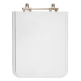 Assento Sanitário Tampa De Vaso Madeira Mdf Laqueado Square Para Bacia Incepa Quadrado 6lpf - Branco