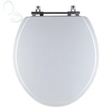 Tampa Vaso Sanitário Poliester Acrilico Oval Convencional Branco Para Bacia Celite