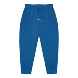 Calça Feminina Plus Size Com Pregas Secret Glam Azul Plus G2