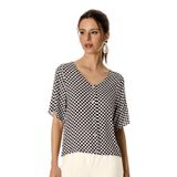 Camisa Feminina Viscose Creponada Rovitex Preto Gg