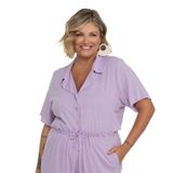 Camisa Feminina Plus Size Secret Glam Roxo Plus G4