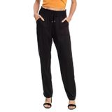 Calça Feminina Com Bolso Quadrado Viscose Endless Preto G
