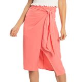Saia Midi Feminina Com Nó Endless Rosa G