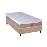 Cama Box Solteiro: Colchão Ortopédico Orthoflex Foggia Premier Euro Pillow+ Base Crc Suede Clean(88x188)