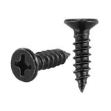 6 X 1/2 Parafuso Preto Cabeça Plana Phillips Parafuso De Madeira 18-8 S/
