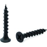 8 X 1-1/4 Parafuso De Madeira 100pcs Preto Fosfato Revestido Mancha