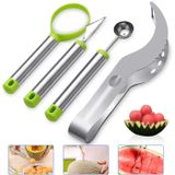 4 Pcs Conjunto De Cortador De Fatiador De Melancia Faca De Ferramentas De Escultura De Frutas