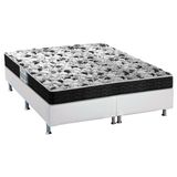 Cama Box Queen: Colchão Espuma Probel Advanced + Base Crc Courano White(158x198)