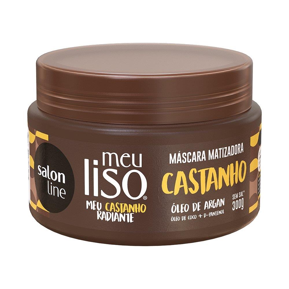 Mascara Hidratacao Salon Line Matizadora Meu Liso Castanho Radiante 300g