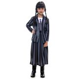 Fantasia Vandinha Família Addams - Uniforme Cinza Infantil - Halloween  M