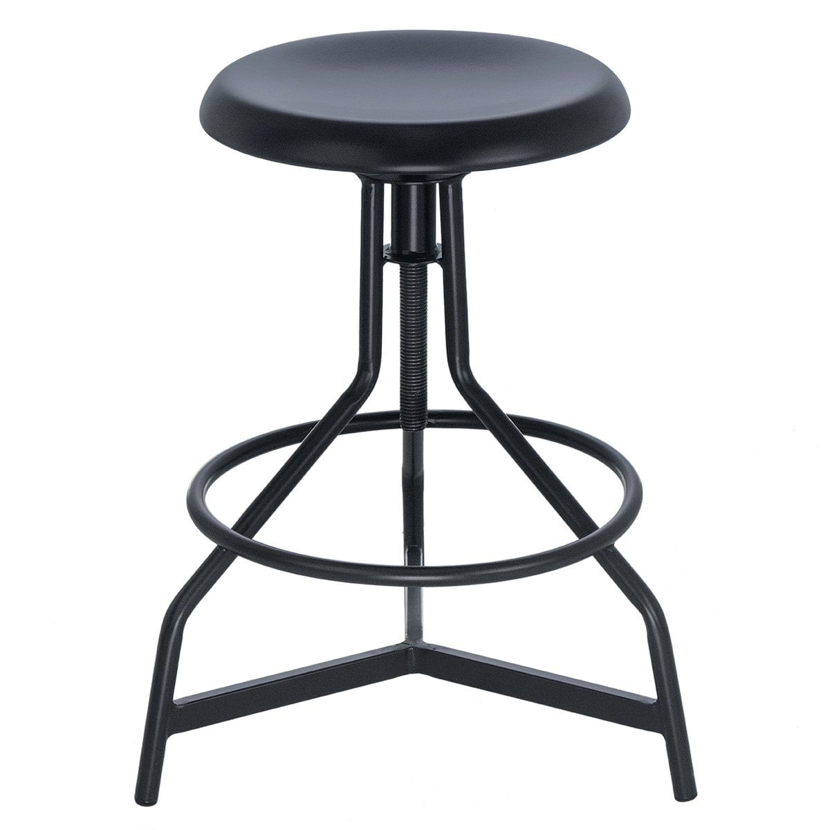 Banqueta Alta Cozinha Industrial Loft Aço Giratória York