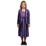 Fantasia Vandinha Família Addams - Uniforme Roxo Infantil - Halloween  M