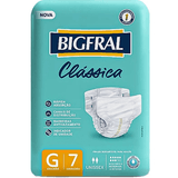 Fralda Geriátrica Bigfral Clássica Tamanho G Com 7 Unidades