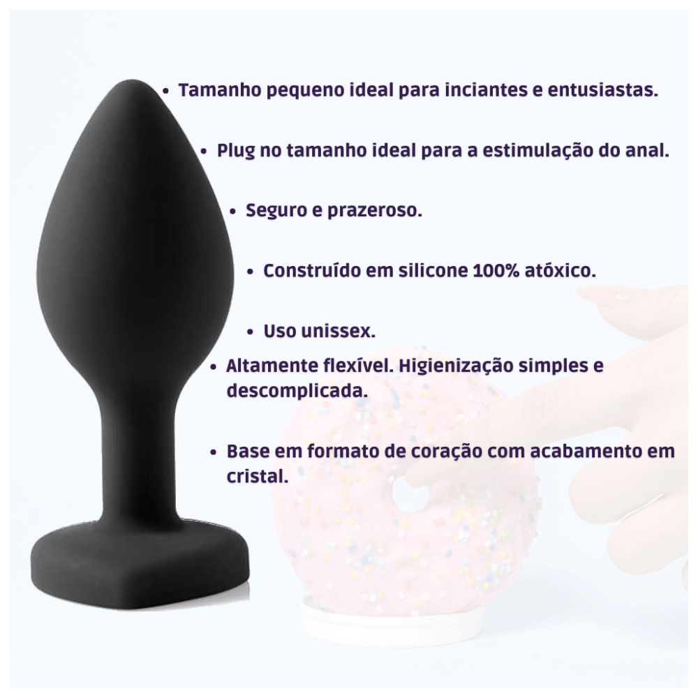 Kit Sexo Anal Plug De Silicone Ben Preto E Gel Lubrificante E  Dessensibilizante Super Confort - Carrefour