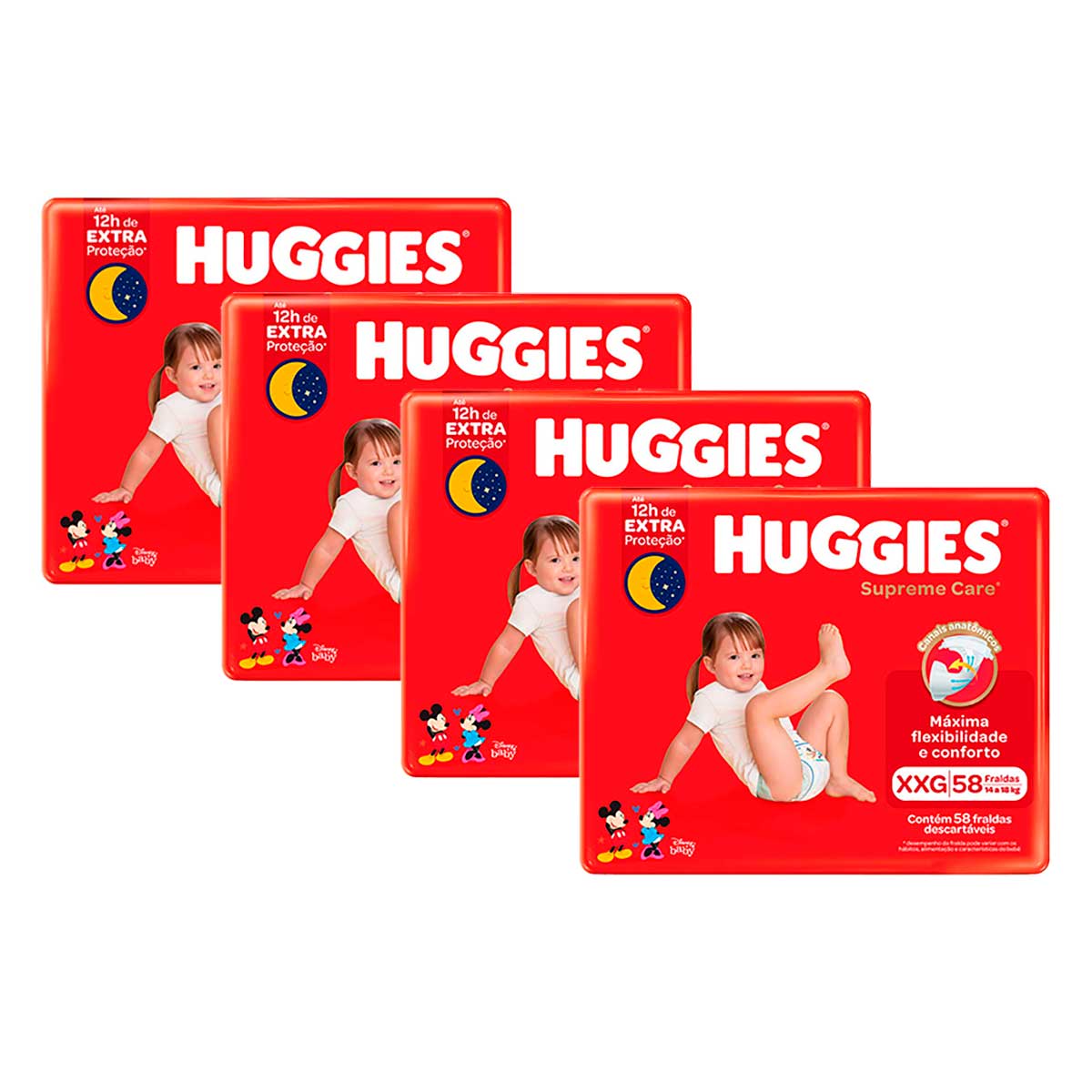 Fralda Descartável Infantil Huggies Supreme Care XXG 232 Unidades