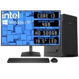 Computador Completo 3green Desktop Intel Core I3 4gb Monitor 19.5&quot; Hdmi Hd 500gb Windows 10 3d-067