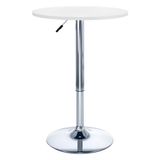 Mesa Alta Bar Bistro Apollo Redonda 60 Cm Tampo Madeira Ajustável