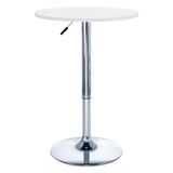 Mesa Alta Bar Bistro Apollo Redonda 60 Cm Tampo Madeira Ajustável