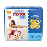 Fralda Turma Da Mônica Baby Xg Com 26 Unidades - 12 A 15 Kg Turma Da Mônica