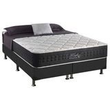 Cama Box King: Colchão Molas Ensacadas Anjos Masterpocket Fort Flex + Base Crc Suede Gray(193x203)