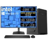 Computador Completo 3green Desktop Intel Core I7 16gb Monitor 19.5&quot; Hdmi Hd 500gb Windows 10 3d-095