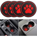 Porta-copos Automáticos De 2,7 Polegadas Insere Montanhas-russas Universal Fit Silicone Dog Paw Cup P Coasters Car Interior Accessories (ver