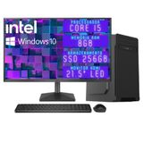 Computador Completo 3green Desktop Intel Core I5 8gb Monitor 21.5&quot; Full Hd Hdmi Ssd 256gb Windows 10 3d-116