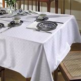 Toalha De Mesa Quadrada Jacquard Requinte Liso 4 Lugares - Flores