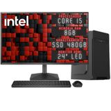 Computador Completo 3green Desktop Intel Core I5 8gb Monitor 24&quot; Full Hd Hdmi Ssd 480gb Windows 10 3d-150