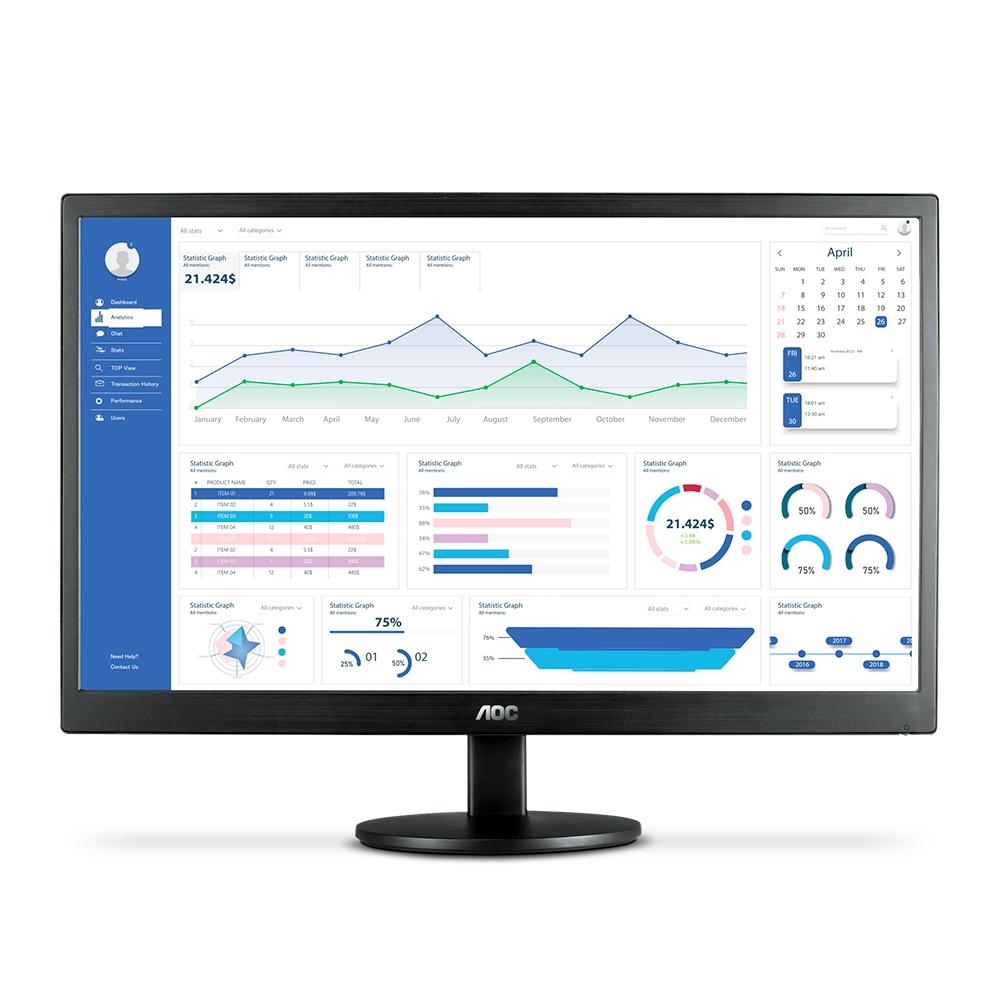 Monitor AOC M2470SWH2 23,6 Led Widescreen Full HD HDMI/VGA