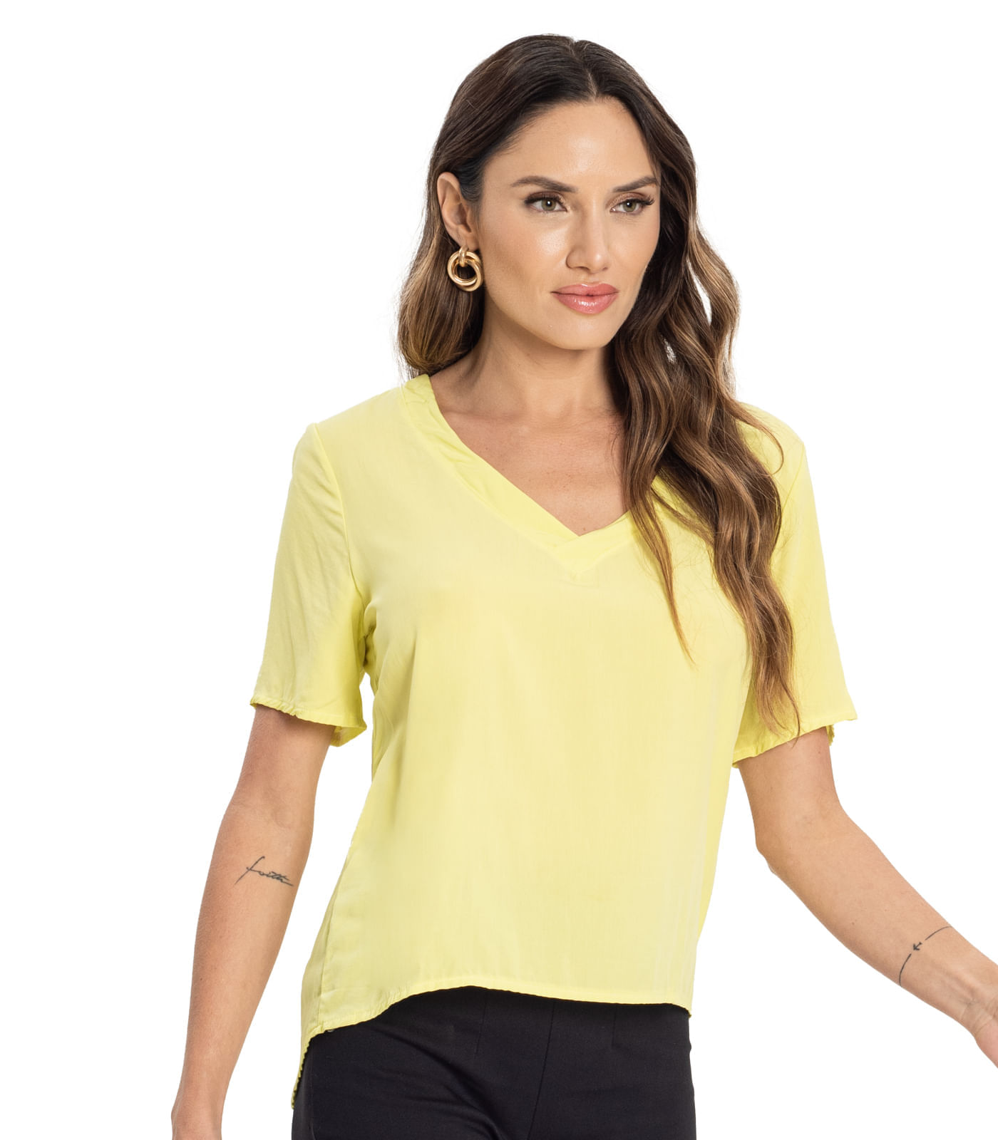 Blusa Feminina Viscose Endless Amarelo G