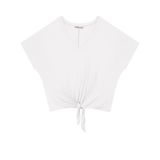 Blusa Feminina Plus Size Decote V Secret Glam Branco Plus G2