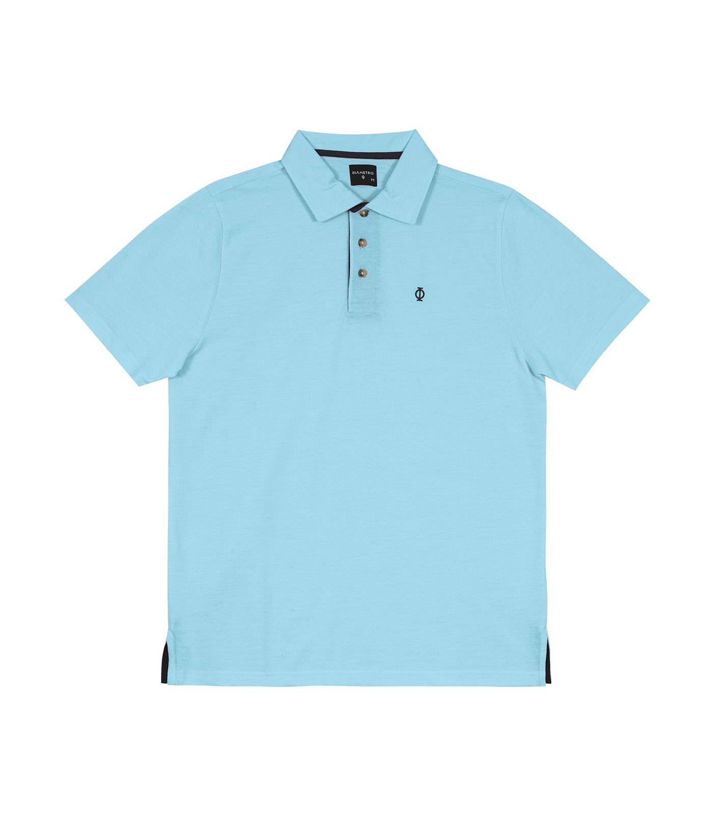 Polo Masculina Com Bolso Piquet Diametro Azul G