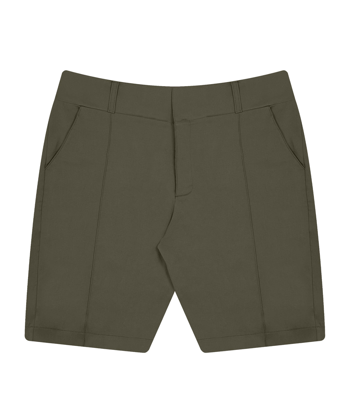 Bermuda Feminina Plus Size Bengaline Secret Glam Verde Plus G3