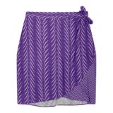 Saia Midi Plus Size Mix De Estampas Secret Glam Roxo Plus G1