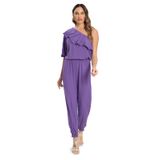 Macacão Manga Única Viscose Sarjada Endless Roxo Gg
