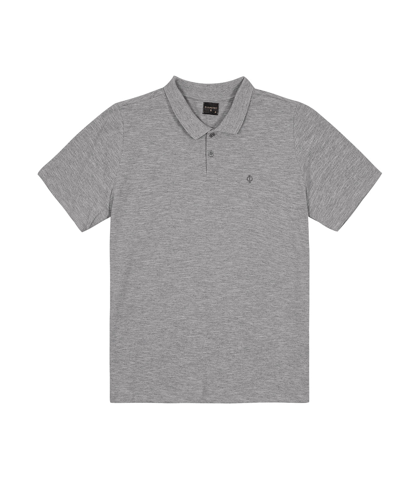 Polo Masculina Básica Plus Size Piquê Diametro Cinza Plus G1